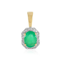 18K Brazilian Emerald Gold Pendant