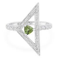 Cuprian Tourmaline Silver Ring