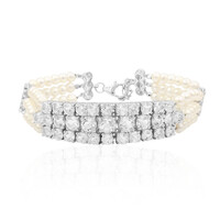 White Topaz Silver Bracelet
