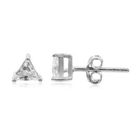 White Topaz Silver Earrings