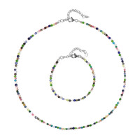 Russian Diopside Silver Set