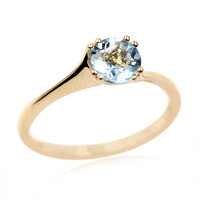 18K Santa Maria Aquamarine Gold Ring
