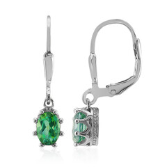 Butterfly Green Topaz Silver Earrings