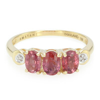 18K Unheated Padparadscha Sapphire Gold Ring (AMAYANI)