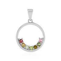 Fancy Tourmaline Silver Pendant