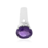 Zambian Amethyst Silver Pendant