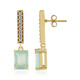 Aqua Chalcedony Silver Earrings