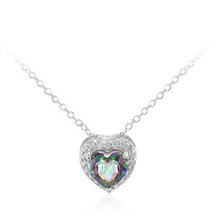Green Mystic Quartz Silver Necklace