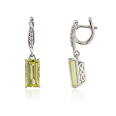 Ouro Verde Quartz Silver Earrings