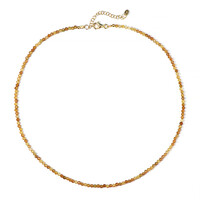Yellow Tourmaline Silver Necklace