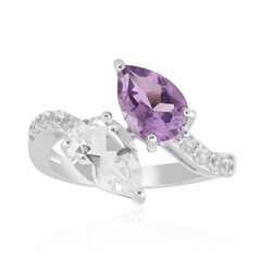 White Topaz Silver Ring