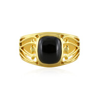Black Spinel Silver Ring