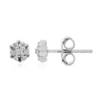 I2 (I) Diamond Silver Earrings