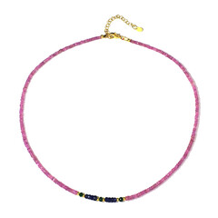 Pink Sapphire Silver Necklace (Riya)