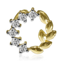 9K SI1 (G) Diamond Gold Pendant