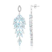 Sky Blue Topaz Silver Earrings