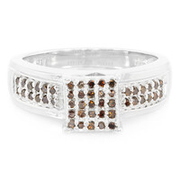 Fancy Diamond Silver Ring
