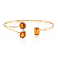 9K Ban Ka Cha Orange Sapphire Gold Bangle