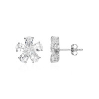 White Topaz Silver Earrings