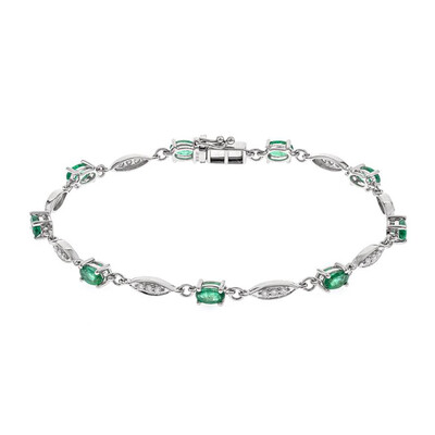 14K AAA Zambian Emerald Gold Bracelet (CIRARI)