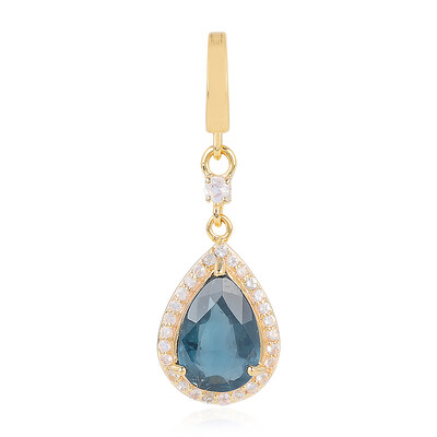 Teal Kyanite Silver Pendant