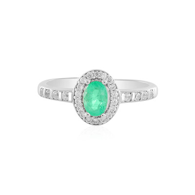 Colombian Emerald Silver Ring