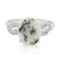 Dendritic Agate Silver Ring
