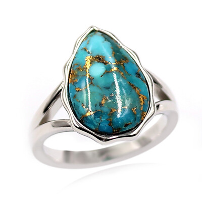 Blue Copper Turquoise Silver Ring (Faszination Türkis)