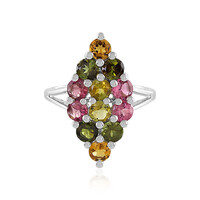 Fancy Tourmaline Silver Ring