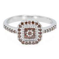 Fancy Diamond Silver Ring