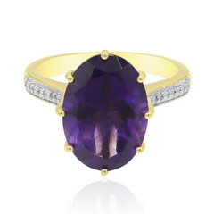 9K Zambian Amethyst Gold Ring