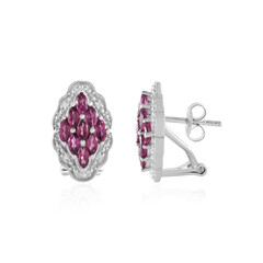 Rhodolite Silver Earrings