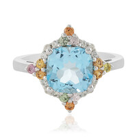 Sky Blue Topaz Silver Ring