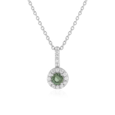 Chrome Apatite Silver Necklace
