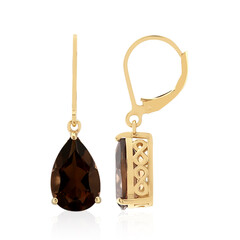 Smoky Quartz Silver Earrings