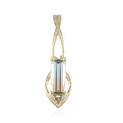 14K Ukrainian Bi-Colour Topaz Gold Pendant (de Melo)