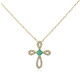 14K AAA Zambian Emerald Gold Necklace (CIRARI)