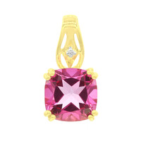 Pink Topaz Silver Pendant