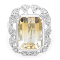 Bi Colour Citrine Silver Ring