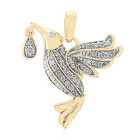 9K SI1 (G) Diamond Gold Pendant