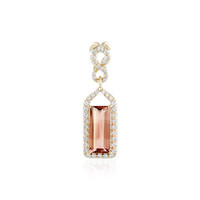 14K Bi Colour Tourmaline Gold Pendant (AMAYANI)