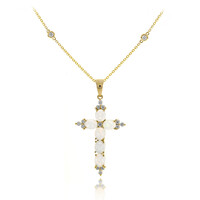 14K Australian Opal Gold Necklace (CIRARI)