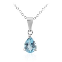 Sky Blue Topaz Silver Necklace