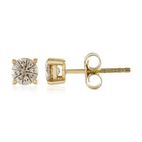 9K I1 Brown Diamond Gold Earrings