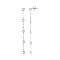 White Topaz Silver Earrings