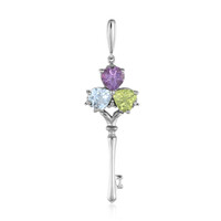 Sky Blue Topaz Silver Pendant