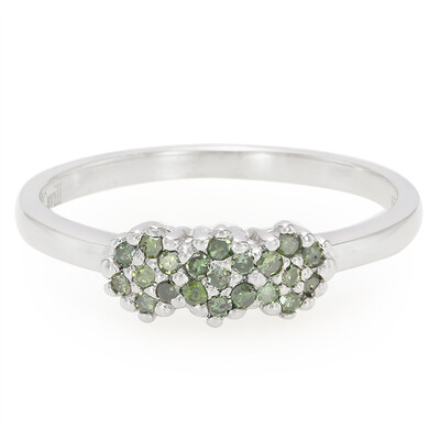 Fancy Diamond Silver Ring