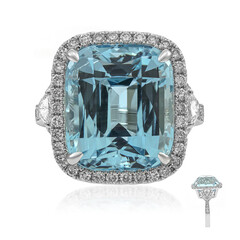 18K AAA Brazilian Aquamarine Gold Ring (AMAYANI)