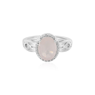 Rose Quartz Silver Ring