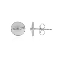 I4 (J) Diamond Silver Earrings